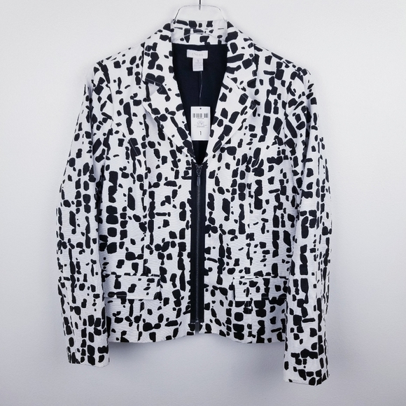 COPY - Chico's Winnie Waterdrop Pattern Classic Blazer Jacket NWT - Picture 1 of 9